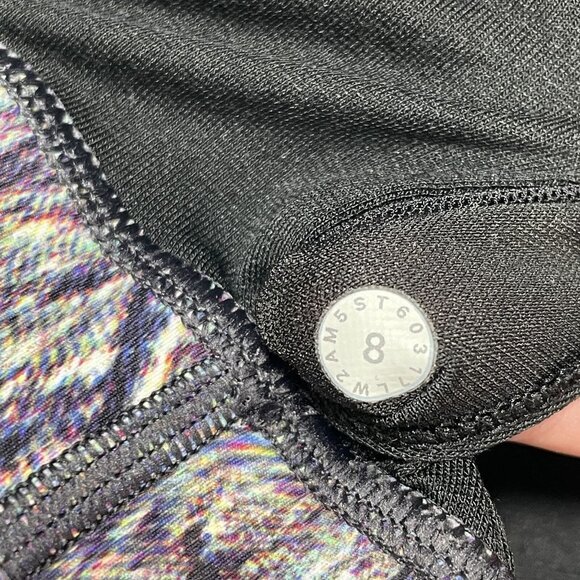 Lululemon Energy Bra (Nulux) Womens 8 Polychromatic Energy Bra 50g Multi Black - Picture 7 of 7